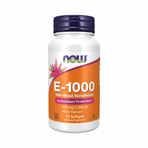 NOW E-1000 Mixed Tocopherols, 50 капсул