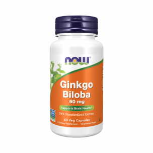 NOW Ginkgo Biloba 60 mg, 60 капсул