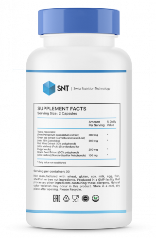 SNT Resveratrol, 60 капсул SNT Resveratrol, 60 капсул