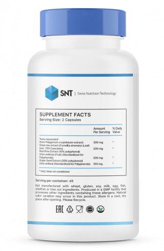 SNT Resveratrol, 90 капсул SNT Resveratrol, 90 капсул
