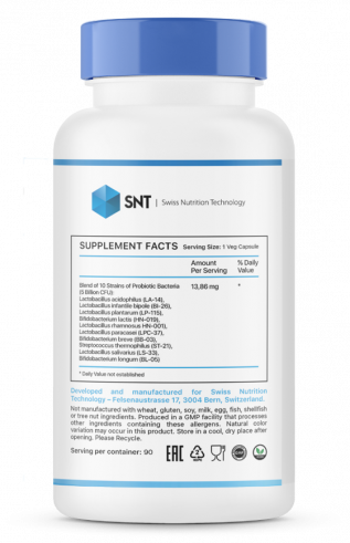 SNT Probiotic 5 Billion, 90 капсул SNT Probiotic 5 Billion, 90 капсул