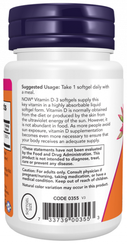 NOW High Potency Vitamin D-3 2000 IU, Высокоэффективный витамин Д-3 2000 МЕ, 30 капсул