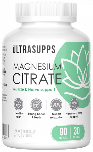 Ultrasupps Magnesium Citrate, 90 капсул