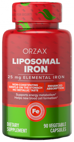 Orzax Liposomal Iron, Липосомальное Железо, 90 капсул