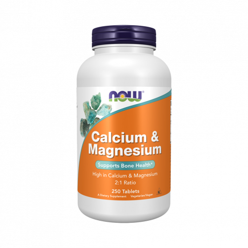 NOW Calcium &amp; Magnesium, Кальций и Магний, 250 таблеток