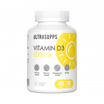 Ultrasupps Vitamin D3 2000 МЕ, 180 капсул