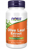 NOW Olive Leaf Extract 500 mg, Экстракт листьев оливы 500 мг, 60 вег.капс